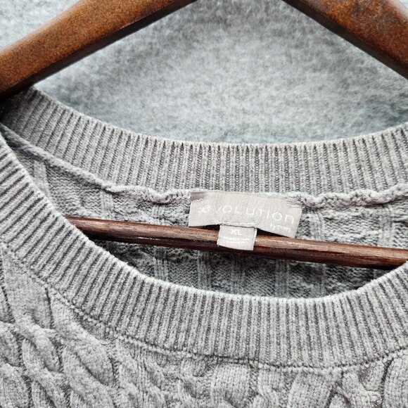 Cable Knit Sweater Womens XL Evolution By Cyrus Gray - Picture 2 of 5